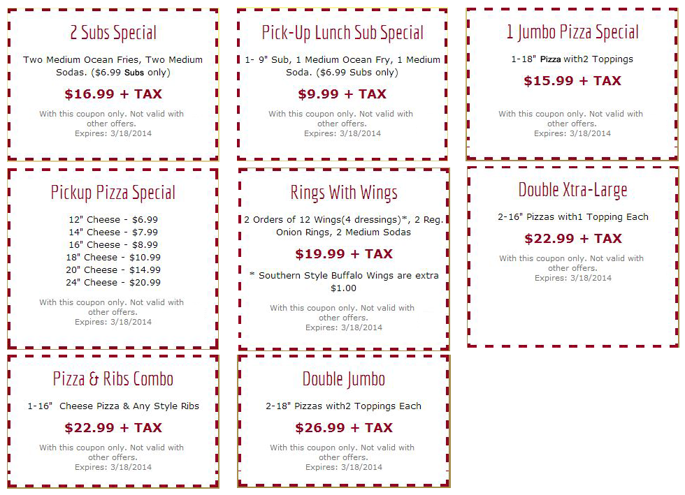 coupons